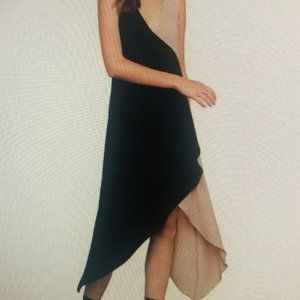 Handkerchief Hem Dress Black  NWT $228